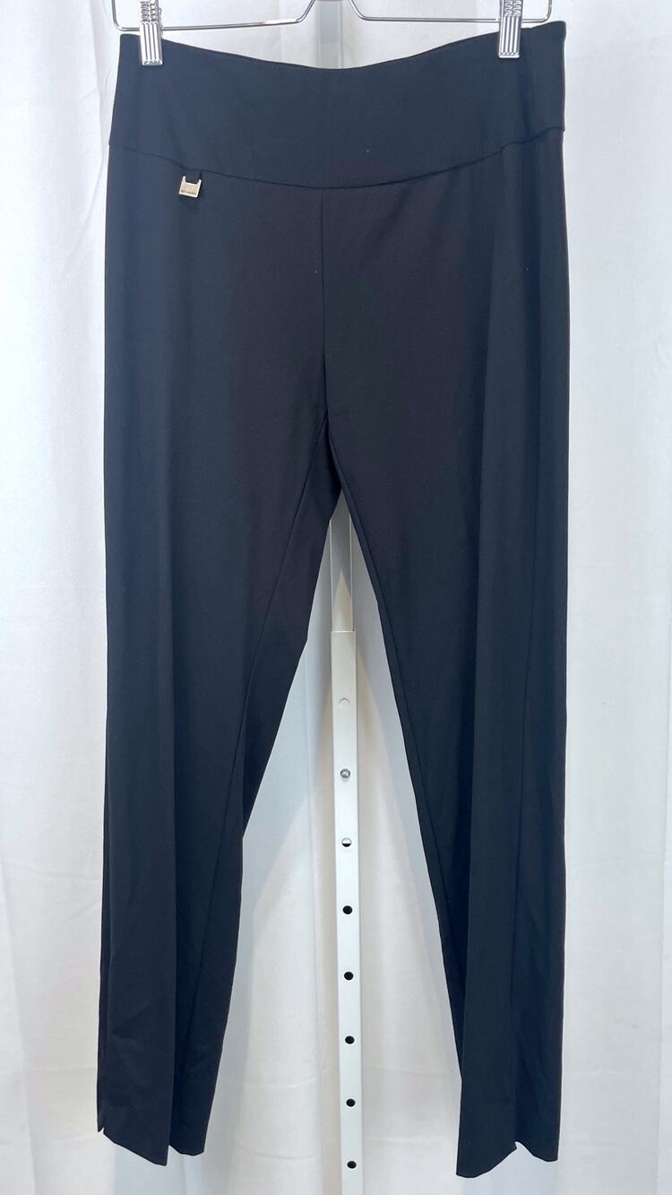 SLIM-SATION Multiples Slimsation Pull On Straight Leg Pants Stretch Black Size 6